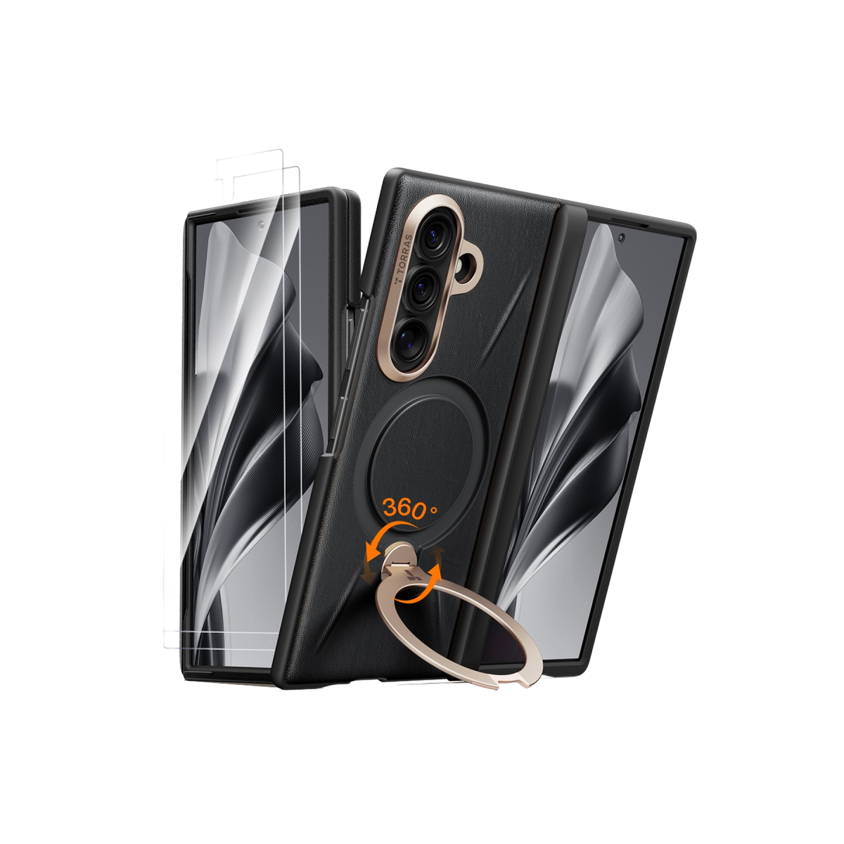 Torras Samsung Galaxy Z Fold 8 Ultra Ostand Q3 VegSkin 2 Adet Ekran Koruyuculu Magsafe Kılıf